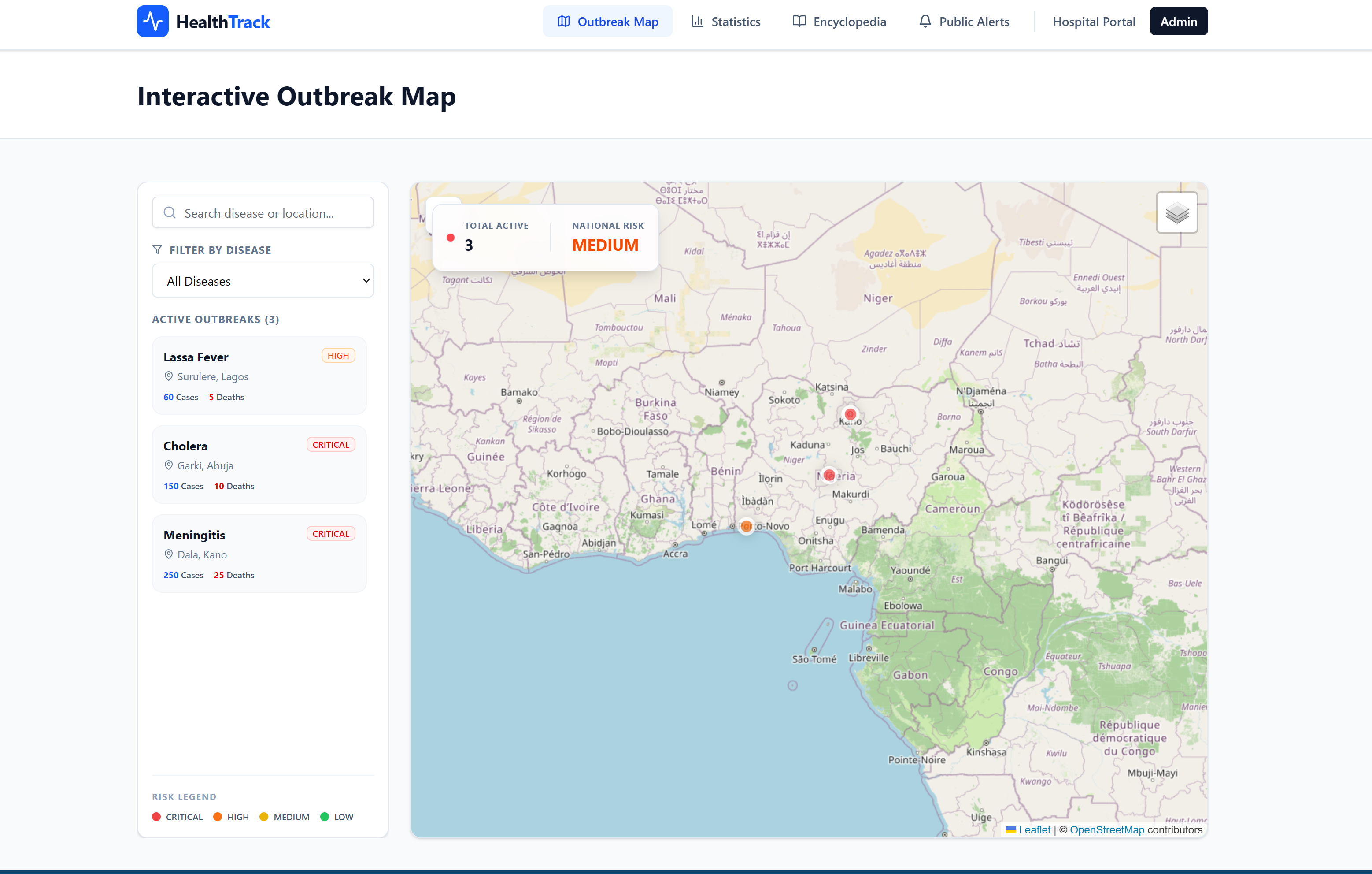 Public Outbreak Map